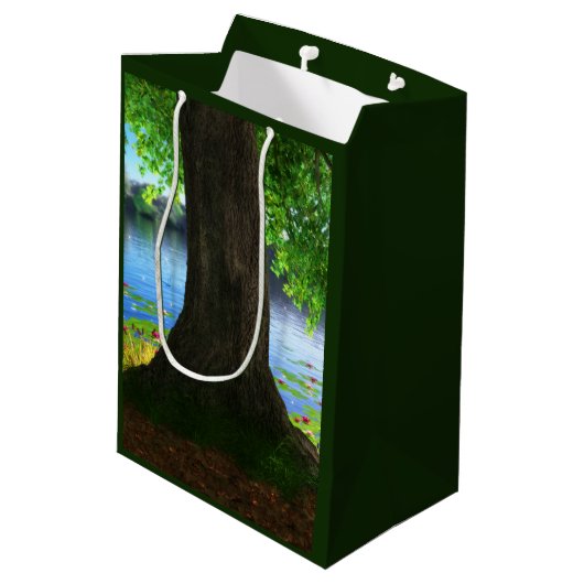 Naast de stille waterzak medium cadeauzakje (Achterkant Gekanteld)