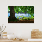 Naast de stilstaande waterafdruk poster (Keuken)