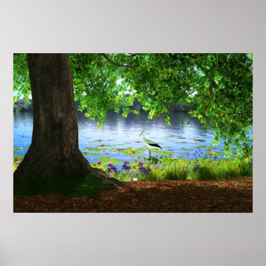 Naast de stilstaande waterafdruk poster (Voorkant)