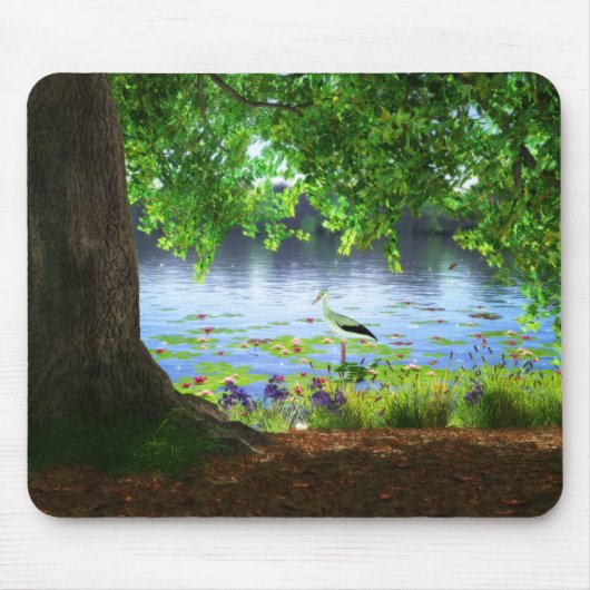 Naast de stilstaande watermousepad muismat (Voorkant)