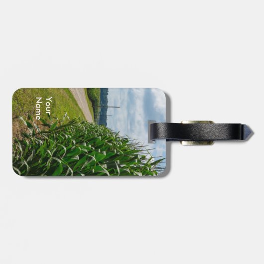 Naast een kornveld bagagelabel (Achterkant horizontaal)