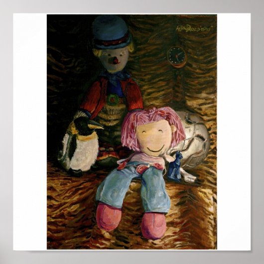 Naast een poster met pinguïn (Voorkant)