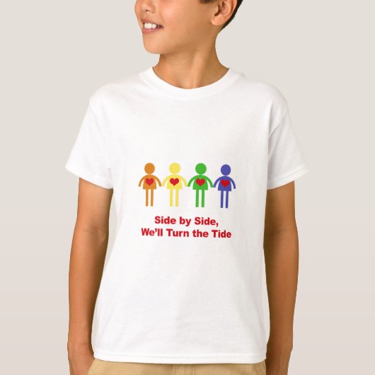 Naast elkaar draaien we de Tide T-shirt (Voorkant)