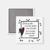 Naast elkaar, Friends Black en White text Magneet (Voorkant / Achterkant)