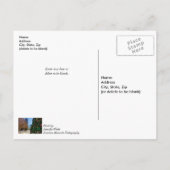 Naast het Briefkaart van de Dallas-kerstboom (Achterkant)