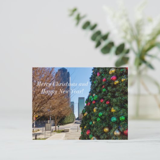 Naast het Briefkaart van de Dallas-kerstboom (Staand voorkant)