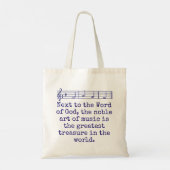 naast het woord God - muziekcitaat Tote Bag (Achterkant)