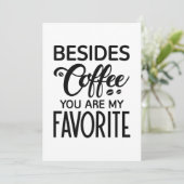 Naast koffie ben je mijn favoriet bedankkaart (Staand voorkant)