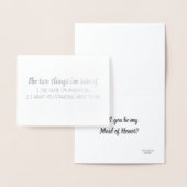 Naast mij | Grappig bruidsmeisje / Maid of Honor Folie Kaarten (Display)