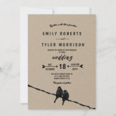 © naast U Robuuste Tortelduifjes Pijl Wedding Kaart (Voorkant)