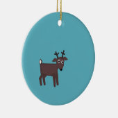 Naat, kleine rendiersierplant keramisch ornament (Rechts)