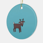 Naat, kleine rendiersierplant keramisch ornament (Links)