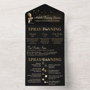 Nabehandelinginstructies Spray Tan Flyer All In One Uitnodiging