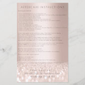 Nabehandelinstructies Rose Glitter Electrolyse Flyer (Achterkant)