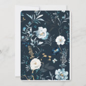 Nabestaandenblauw en gouden bruiloft - Kaart (Achterkant)