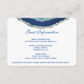 Nabestaandenkaart voor blauw huwelijk | Agate Informatiekaartje (Voorkant)