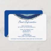 Nabestaandenkaart voor blauw huwelijk | Agate Informatiekaartje (Voorkant / Achterkant)