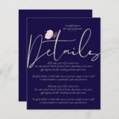 Nabestaandenprogramma Navy Blue Roos Gold Wedding (Voorkant / Achterkant)