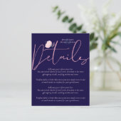 Nabestaandenprogramma Navy Blue Roos Gold Wedding (Staand voorkant)