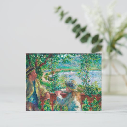 nabij het meer door Pierre-Auguste Renoir Briefkaart (Staand voorkant)