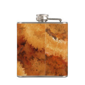 Nabootsing imitatie-houtstructuur Burel gepersonal Heupfles (Achterkant)