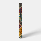 Nabootsing van Indiase patchworkpatroon met textuu iPhone Hoesje (Linkerkant)