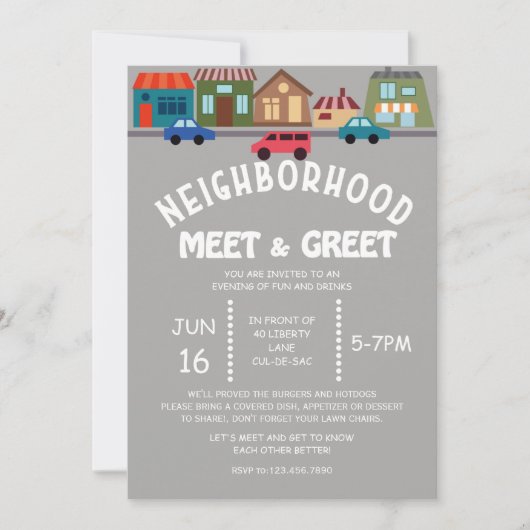 Nabuurschap ontmoeten & Groet Uitnodiging (Voorkant)