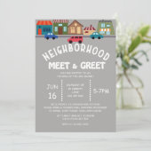 Nabuurschap ontmoeten & Groet Uitnodiging (Staand voorkant)