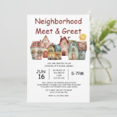 Nabuurschap ontmoeten & Groet Uitnodiging (Staand voorkant)