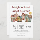 Nabuurschap ontmoeten & Groet Uitnodiging (Voorkant / Achterkant)