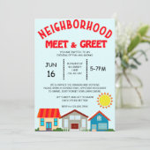 Nabuurschap ontmoeten & Groet Uitnodiging (Staand voorkant)