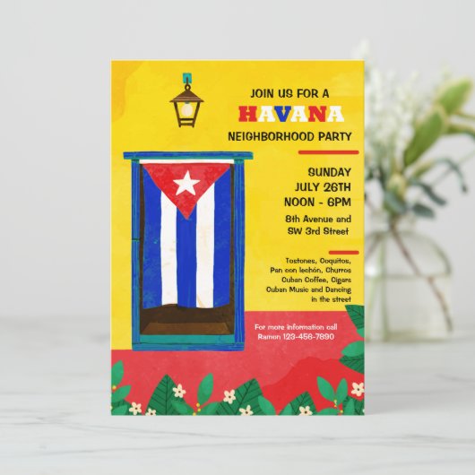 Nabuurschapspartij Havana Kaart (Staand voorkant)