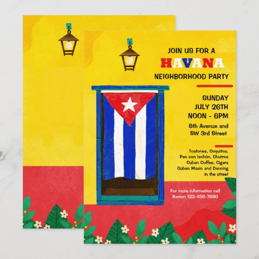 Nabuurschapspartij Havana Kaart (Voorkant / Achterkant)