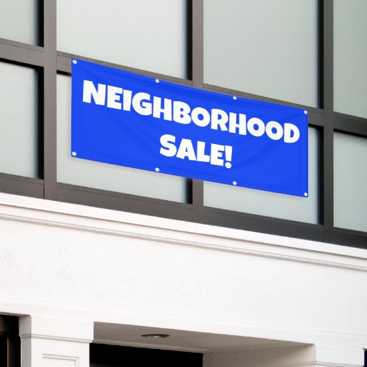 NABUURSCHAPSVERKOOP! Spandoek (Buitenkant Gebouw)