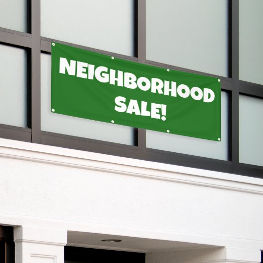 NABUURSCHAPSVERKOOP! Spandoek (Buitenkant Gebouw)