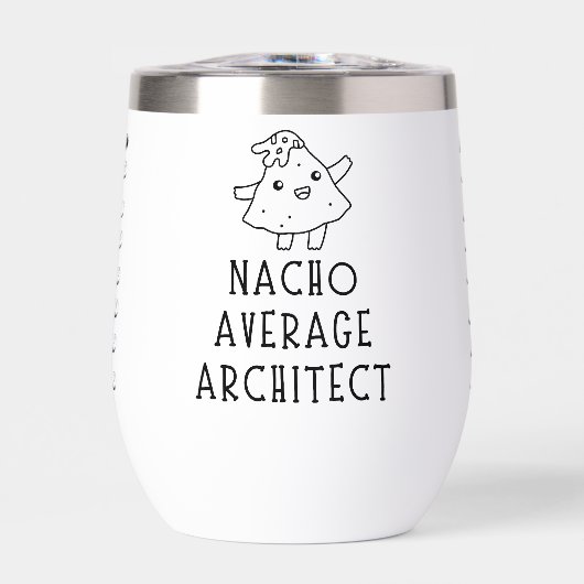 Nacho Average Architect Funny Cartoon Custom Pun (Voorkant)