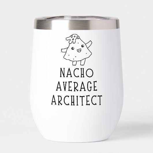 Nacho Average Architect Funny Cartoon Custom Pun (Achterkant)
