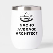 Nacho Average Architect Funny Sombrero Pun Graphic (Achterkant)