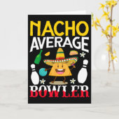Nacho Average Bowler Cinco De Mayo Bowling Mexicaa Kaart (Gele Bloem)