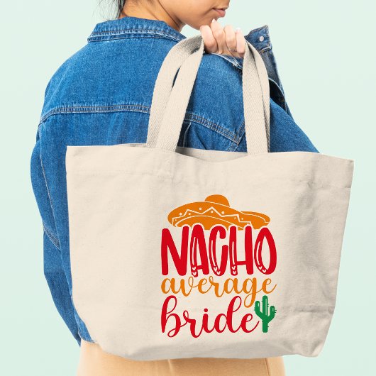 Nacho Average Bruid Spaanse Sombrero Grappige Brui Grote Tote Bag