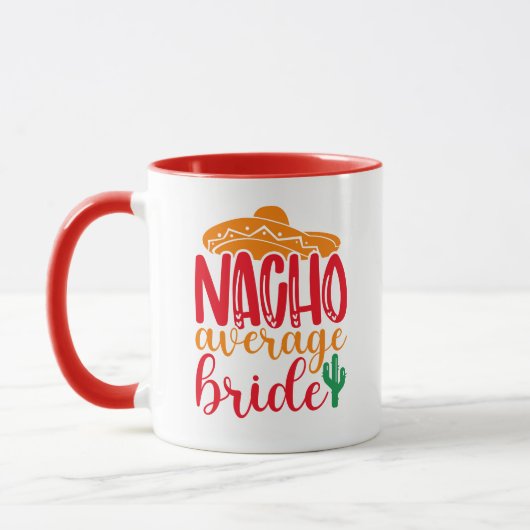 Nacho Average Bruid Spaanse Sombrero Grappige Brui Mok (Links)