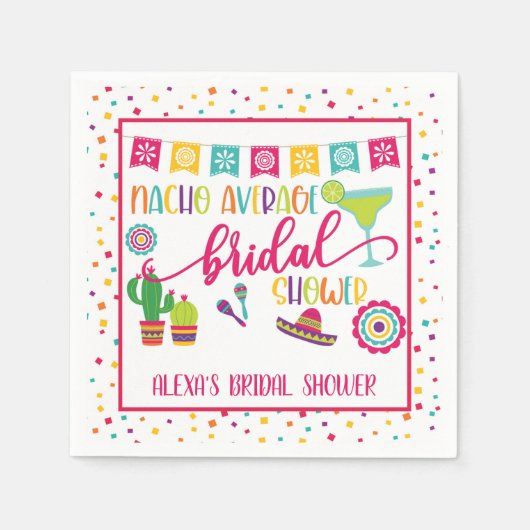 Nacho Average Bruiloftsshower Servet - Wh (Voorkant)