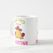 Nacho Average Christine Personalized Name Funny Ta Koffiemok (Voorkant links)