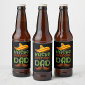 Nacho Average Dad Cinco de Mayo Mexican Daddy Bier Etiket (Flessen)