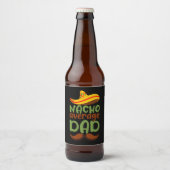 Nacho Average Dad Cinco de Mayo Mexican Daddy Bier Etiket (Voorkant)