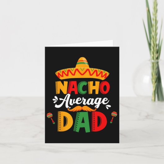 Nacho Average Dad Cinco De Mayo Mexican Matching F Kaart (Voorkant)