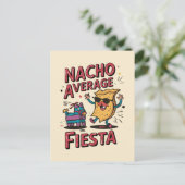 Nacho Average Fiesta - Leuk, kleurrijk Nacho-ontwe Briefkaart (Staand voorkant)
