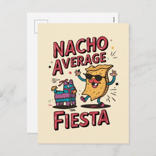 Nacho Average Fiesta - Leuk, kleurrijk Nacho-ontwe Feestdagenkaart (Voorkant / Achterkant)