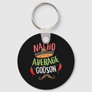 Nacho Average Godson Mexicaanse snor Cinco de May Sleutelhanger