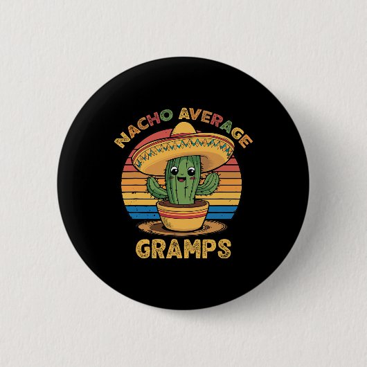Nacho Average Gramps Matching Mexicaans Cinco De M Ronde Button 5,7 Cm (Voorkant)